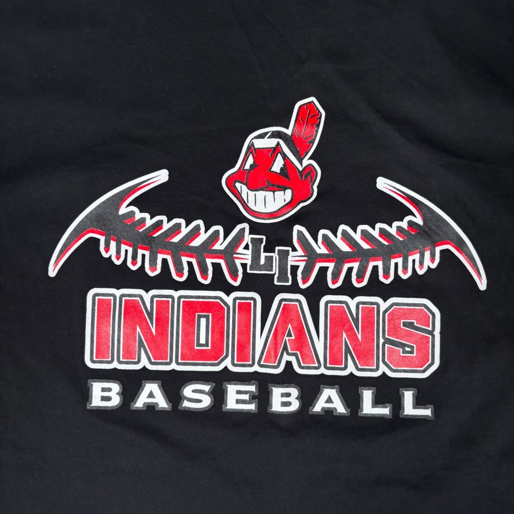 Nike Indians Chief Wahoo T-Shirt LI Wantagh Long Island Baseball Mens L Dri-FIT - Picture 3 of 10